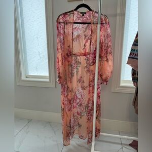 Floral Beach Coverup Kimono